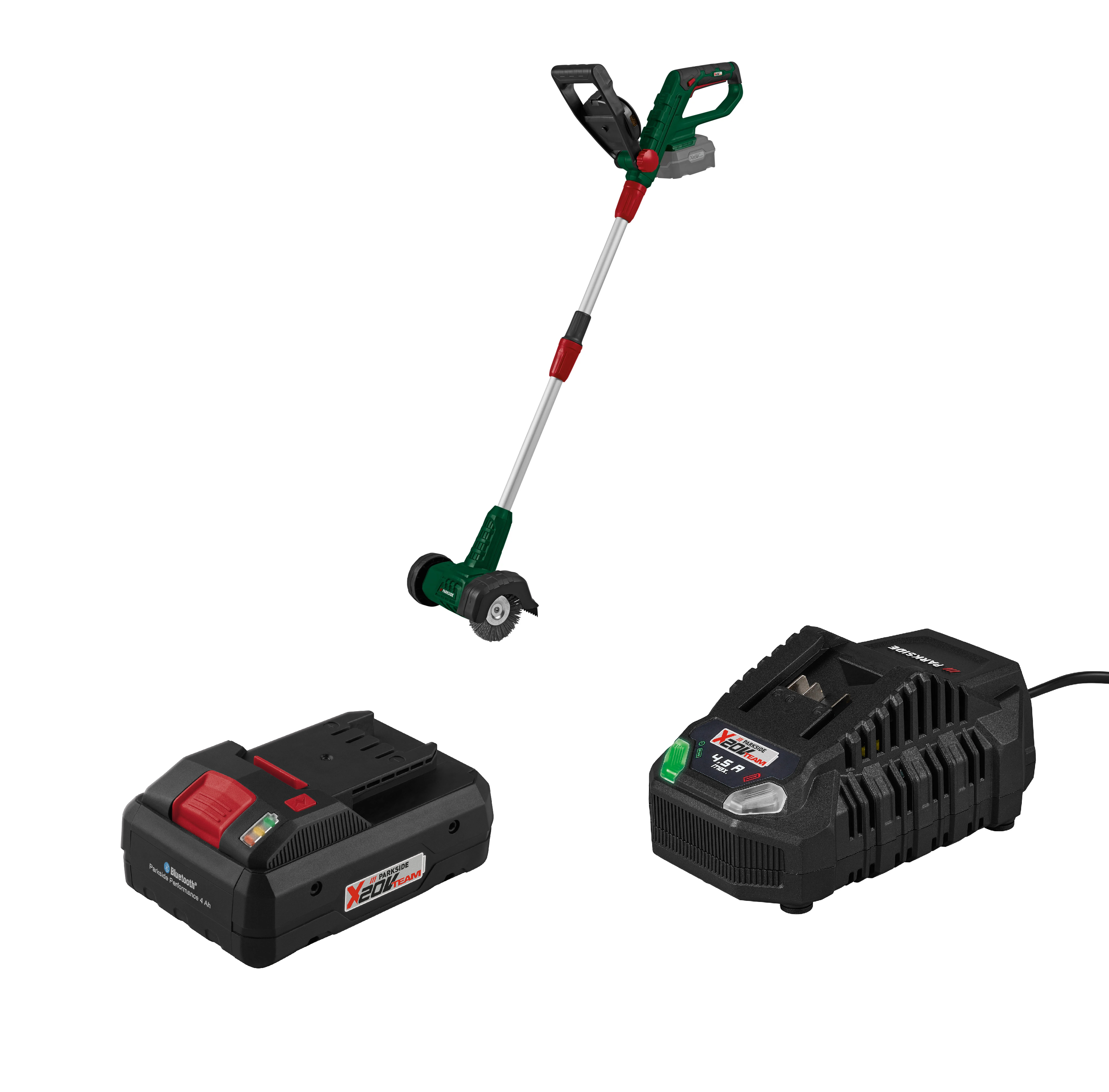 PARKSIDE® Aku kefa na škáry 20 V PFBA 20-Li C3 + Smart akumulátor 20 V/4 Ah + Rýchlonabíjačka akumulátora 20 V/4,5 A