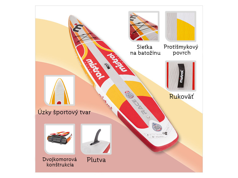 Prejsť na zobrazenie na celú obrazovku: Mistral Dvojkomorový paddleboard SUP Race 12'6" – obrázok 2