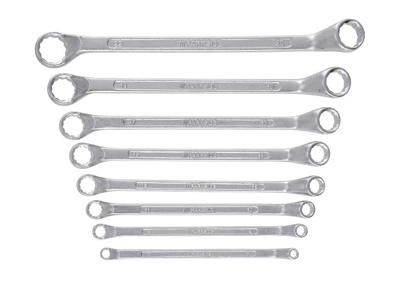 Sada kľúčov Parkside s rozsahom od 7 do 22 mm.