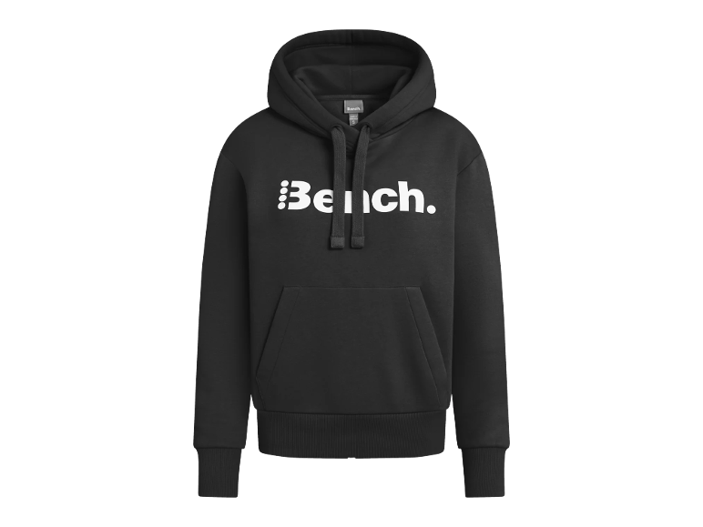 Čierna mikina Bench s kapucňou a bielym logom