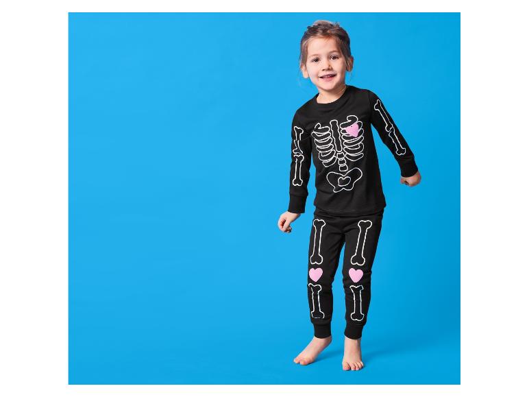 lupilu® Dievčenské pyžamo s halloweenskym motívom (čierna, 110/116)
