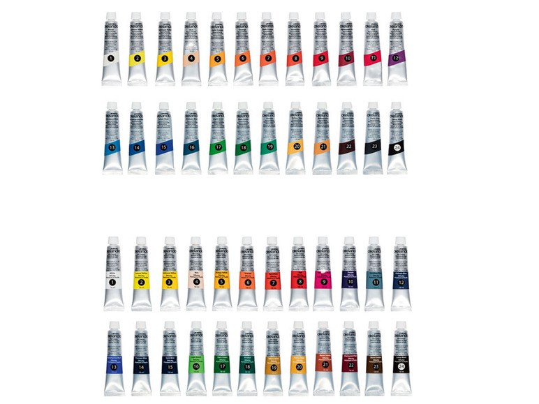 Prejsť na zobrazenie na celú obrazovku: crelando® Súprava olejových/akvarelových farieb, 24-dielna – obrázok 1