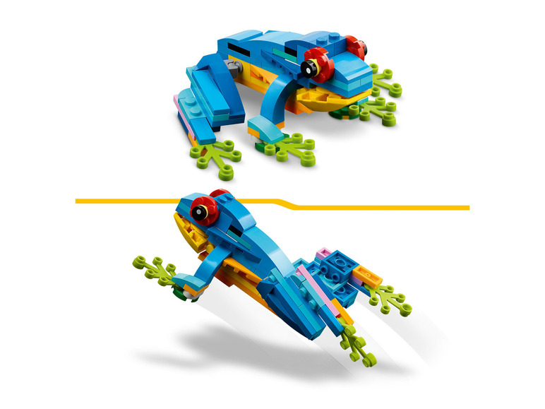 Lego Creator 3-v-1 sada s žabou, jašterom alebo hadom.