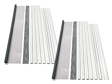 LIVARNO home Hliníková sieťka proti hmyzu na dvere, 1,0 x 2,1 m, biela, 2 kusy