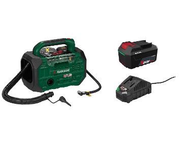 PARKSIDE® Aku kompresor a pumpa PKA 20-Li D3 + Akumulátor 20 V/4 Ah PAP 204 A1 + Nabíjačka na akumulátor 20 V/2,4 A PLG 20 C1