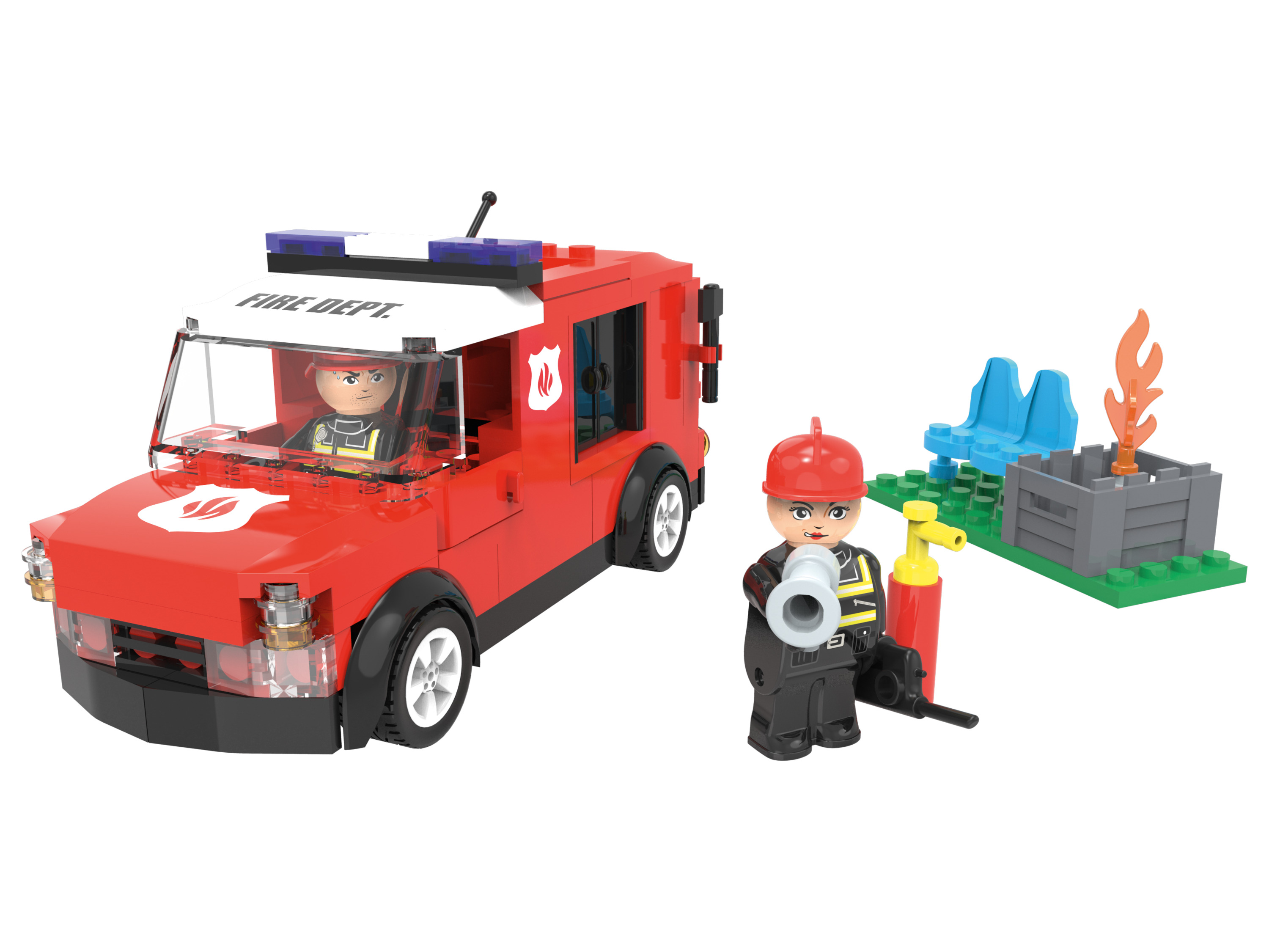 Playtive Clippys Stavebnica S (hasičské auto)