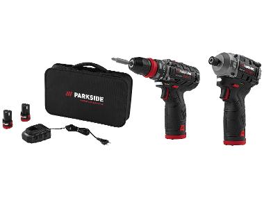 PARKSIDE PERFORMANCE® 12V akumulátorová vŕtačka/skrutkovač – štartovacia súprava s 12V akumulátorovým rázovým uťahovákom ¼ palca 170 Nm (s akumulátorom a nabíjačkou) PBSPA 12 E4 / PDSSAP 12 B1