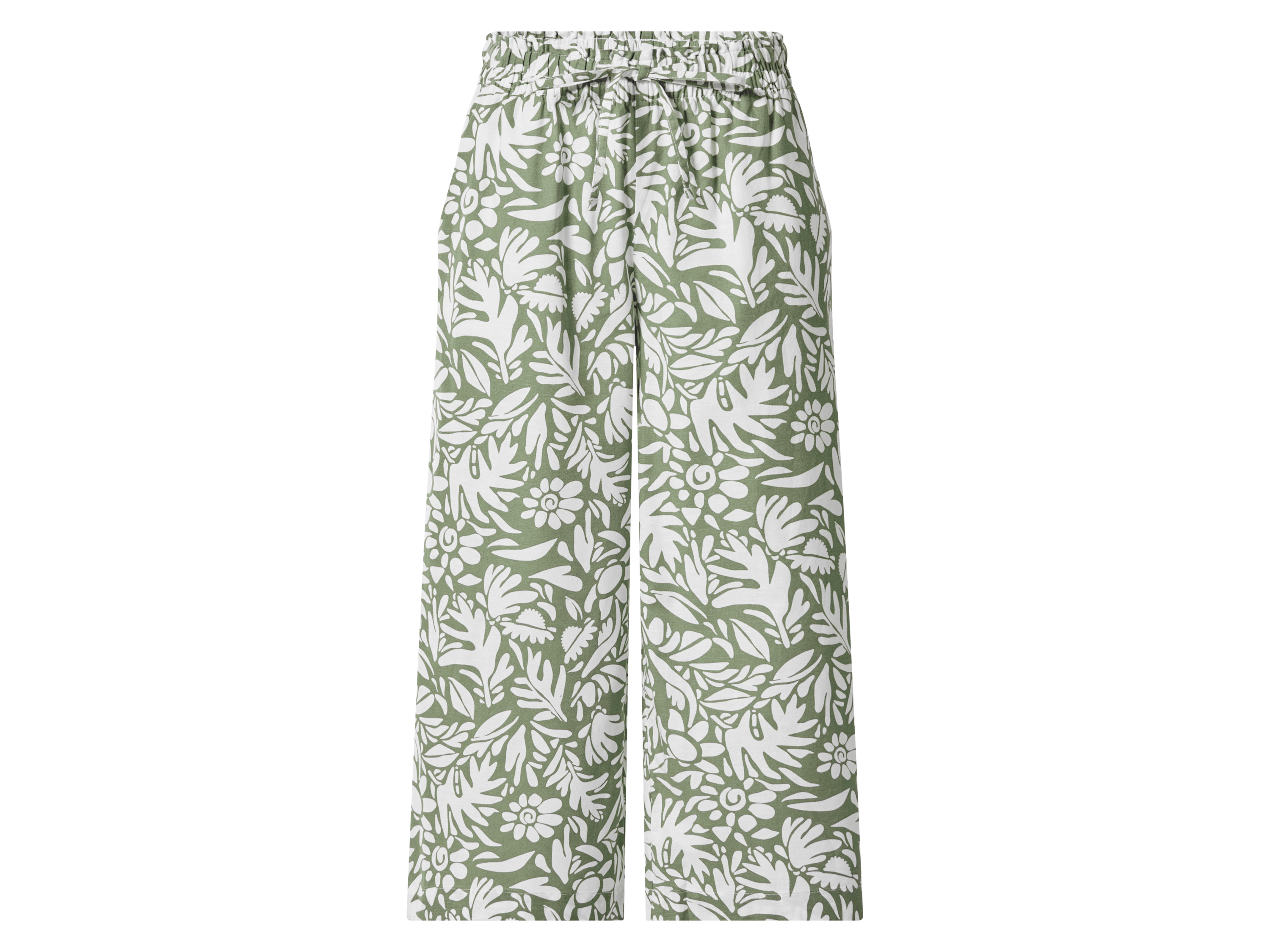 esmara® Dámske culotte nohavice s ľanom Premium (vzor, M (40/42))
