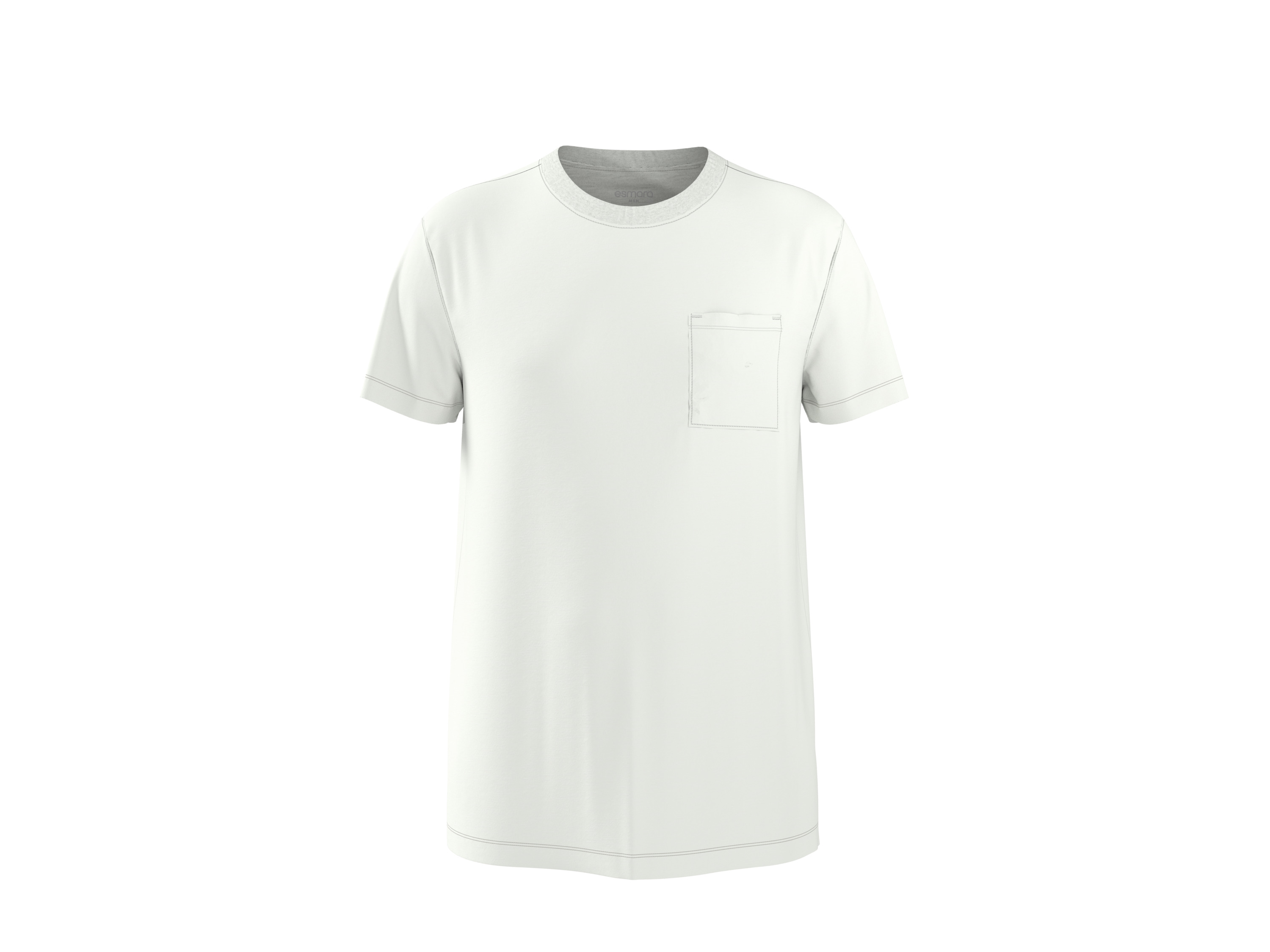 ESMARA MEN Pánske tričko (biela, XXL (60/62))