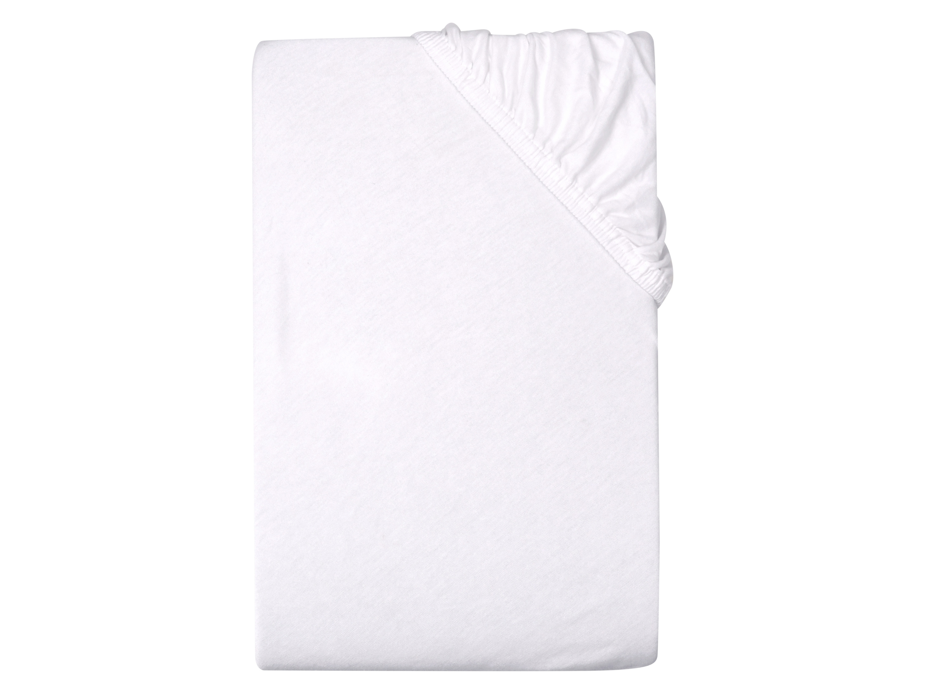 LIVARNO Napínacia džersejová plachta, 140 – 160 x 200 x 25 cm (biela)