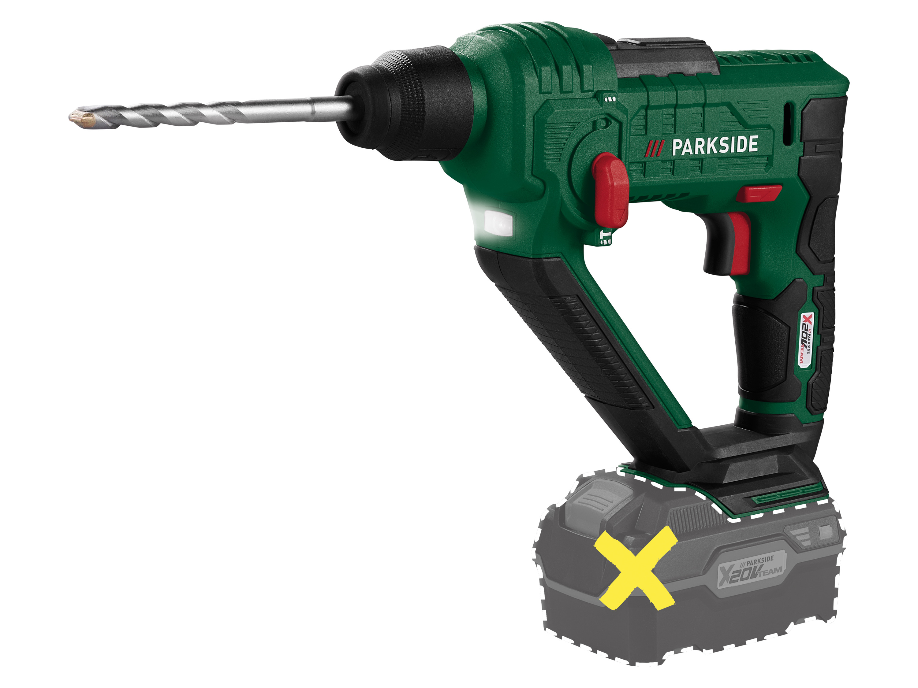 PARKSIDE® Aku vŕtacie kladivo 20 V PABH 20-Li D4 - bez akumulátora