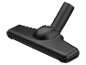 Čierna podlahová hubica vysávača s plochou dýzou.