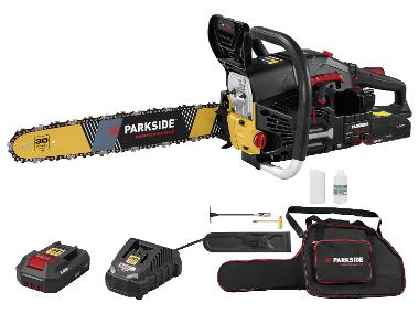 PARKSIDE PERFORMANCE® Benzínová reťazová píla s elektrickým štartovaním PPBKS-L 56 A1 Limited Edition - s akumulátorom a nabíjačkou