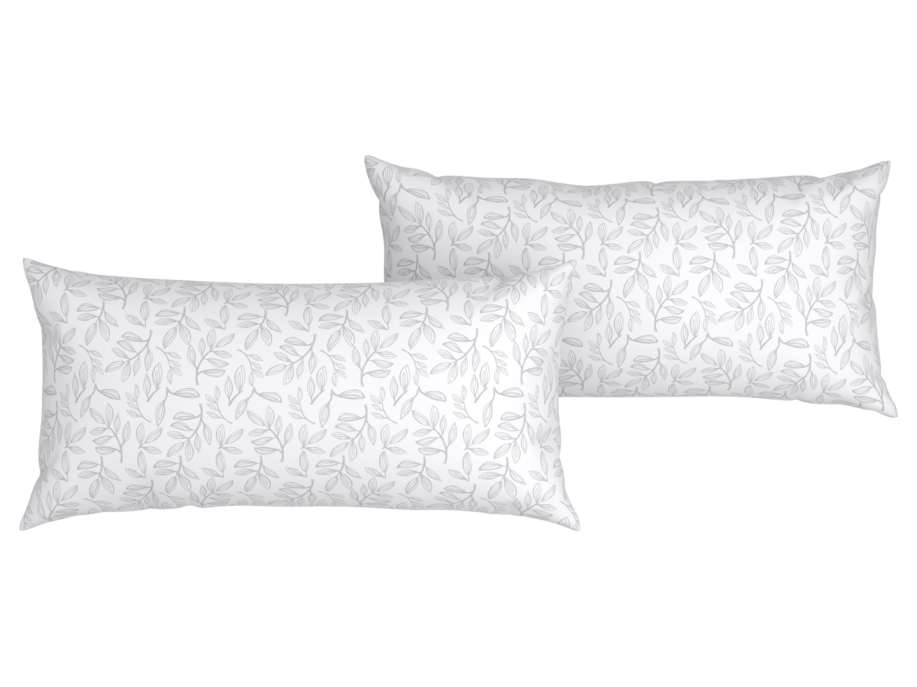 LIVARNO home Obliečky na vankúš, 80 x 40 cm, 2 kusy (bledosivá)