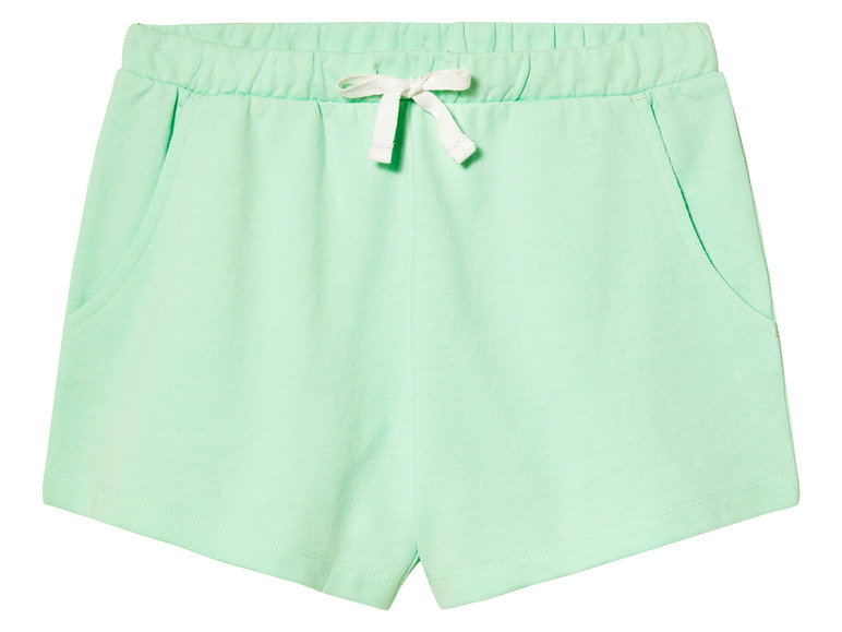 Svetlozelené šortky so šnúrkou na stiahnutie.