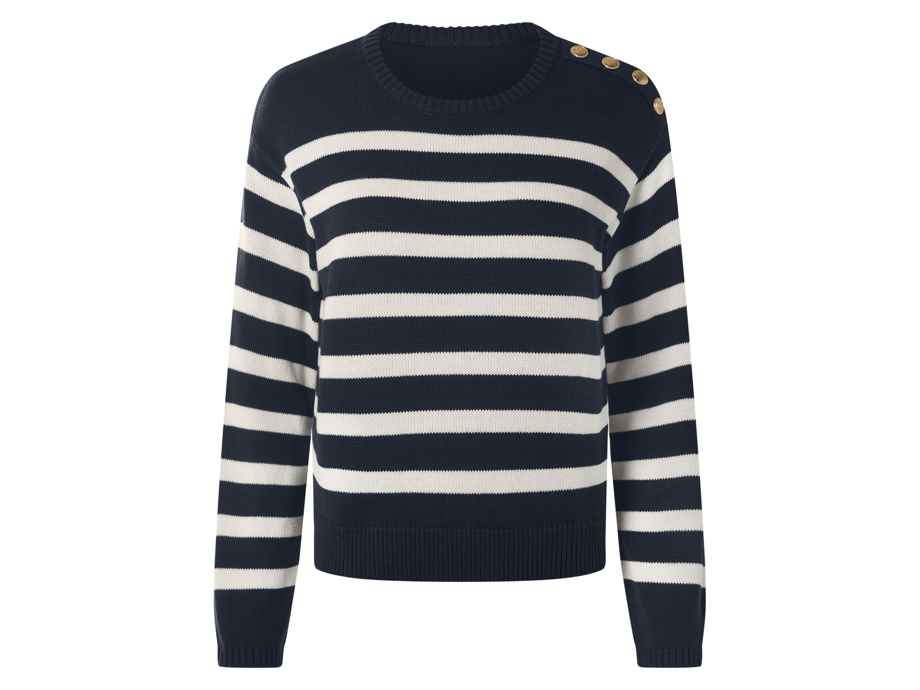 esmara® Dámsky pletený pulóver (navy modrá, S (36/38))