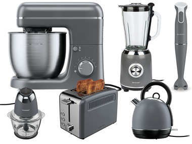 SILVERCREST® KITCHEN TOOLS Súprava elektrických kuchynských pomocníkov, sivá