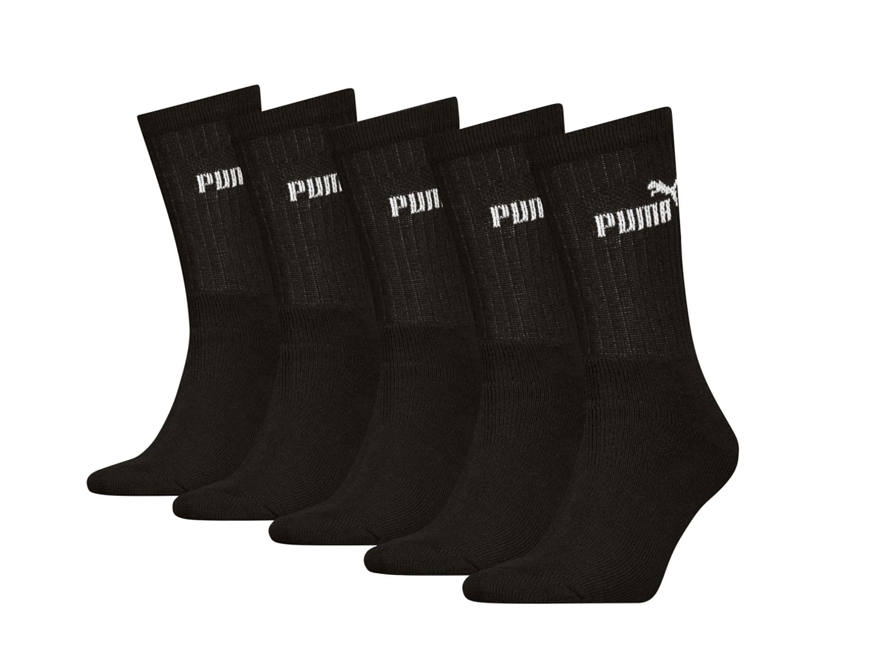 Puma Dámske/Pánske športové ponožky, 5 párov (čierna, 35-38)