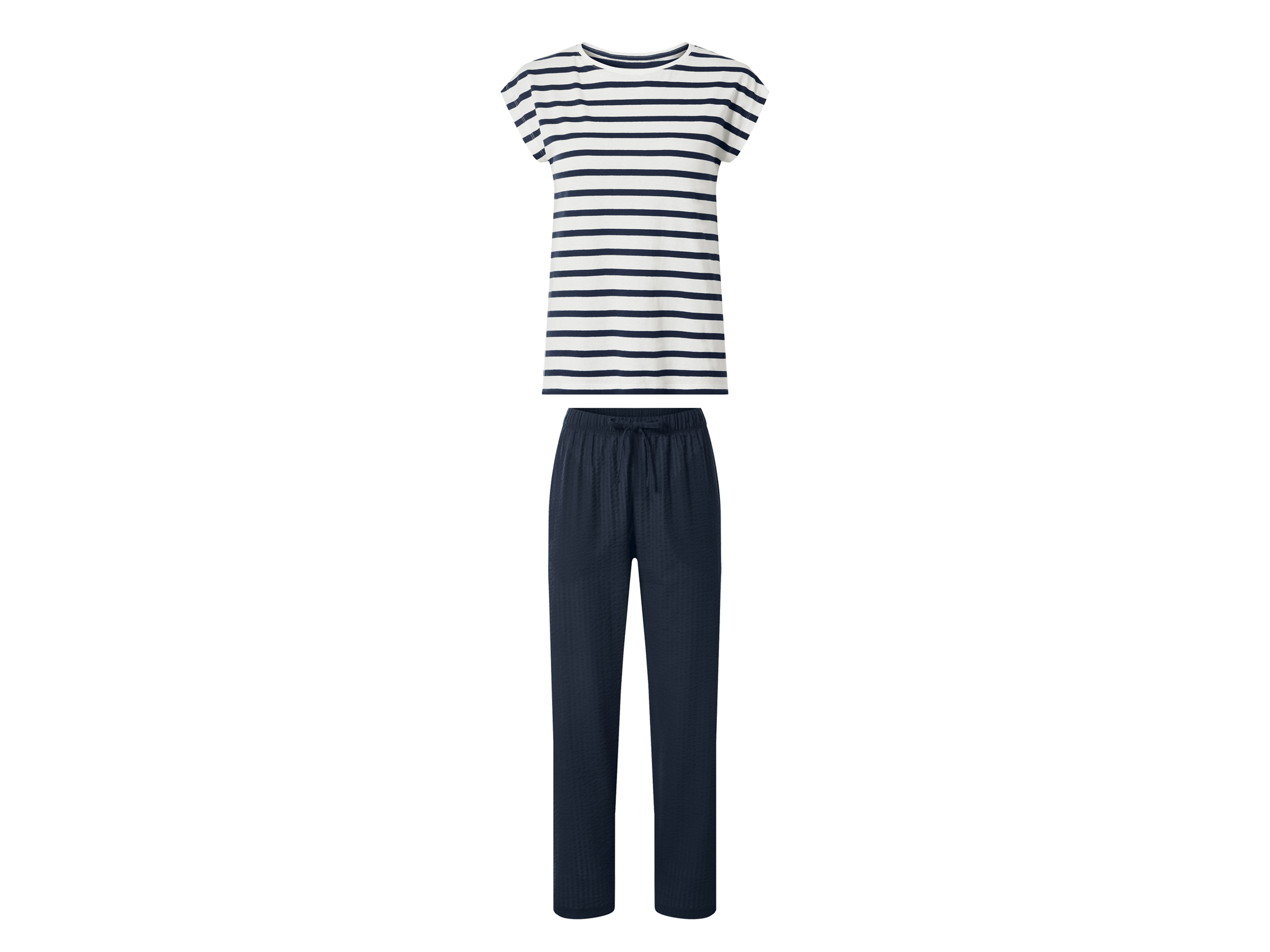 esmara® Dámske pyžamo (navy modrá/biela, S (36/38))