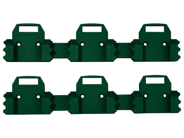 Parkside® Nástenný držiak na akumulátor/aku skrutkovač (trojitý držiak na akumulátor, 2 kusy)