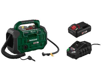 PARKSIDE® Aku kompresor a pumpa 20 V PKA 20-Li C3 + Smart akumulátor 20 V/4 Ah PAPS 204 B1 + Rýchlonabíjačka 20 V/4,5 A PLG 20 C3