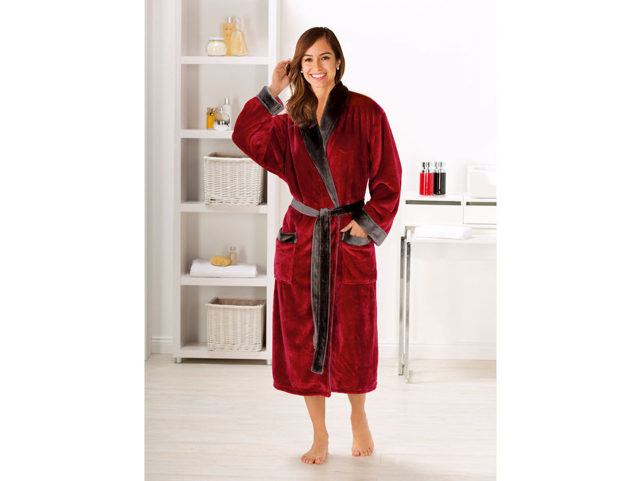 Gözze Dámsky/pánsky župan (červená, S)