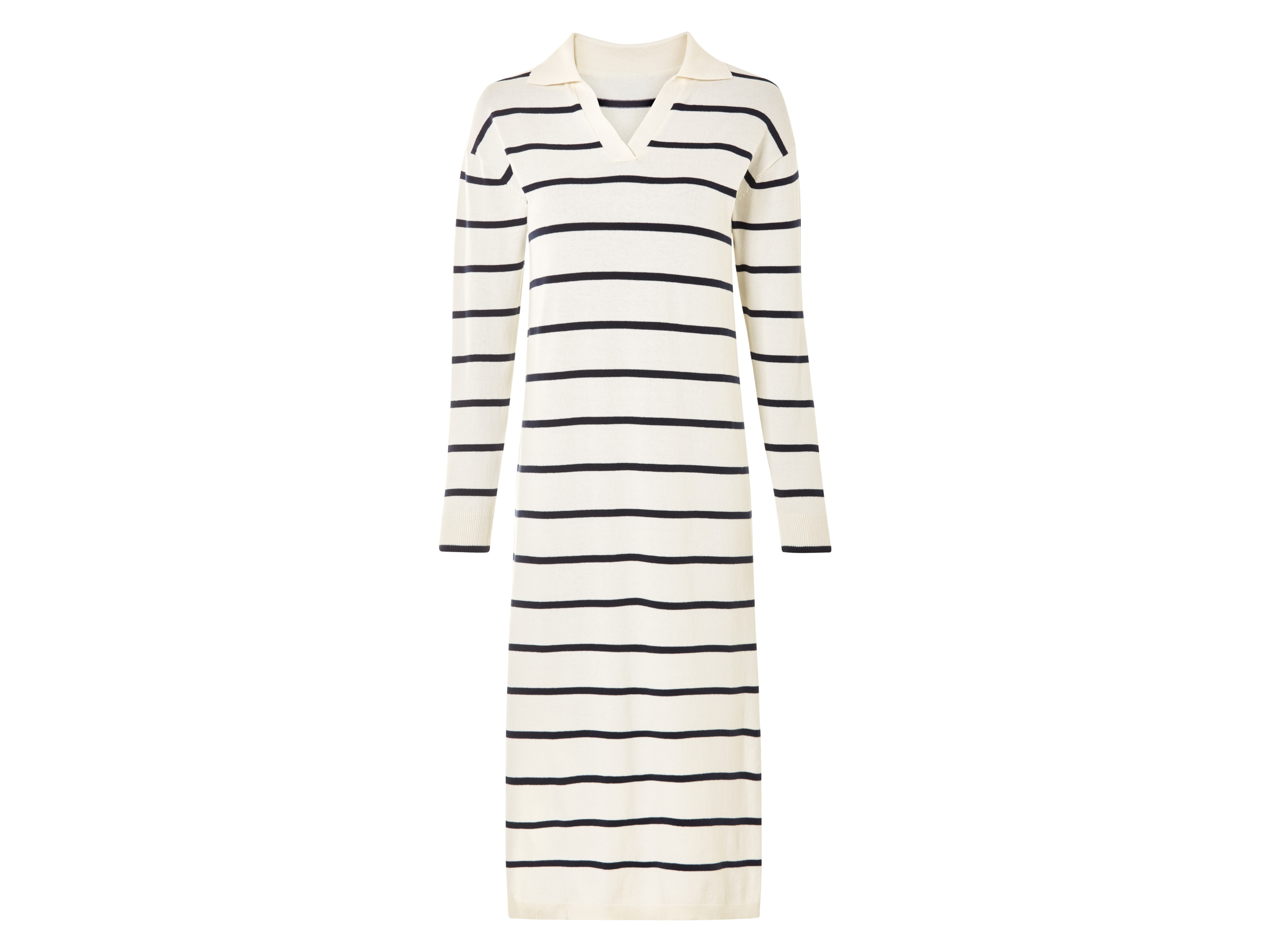 esmara® Dámske šaty (béžová/navy modrá/prúžky, S (36/38))