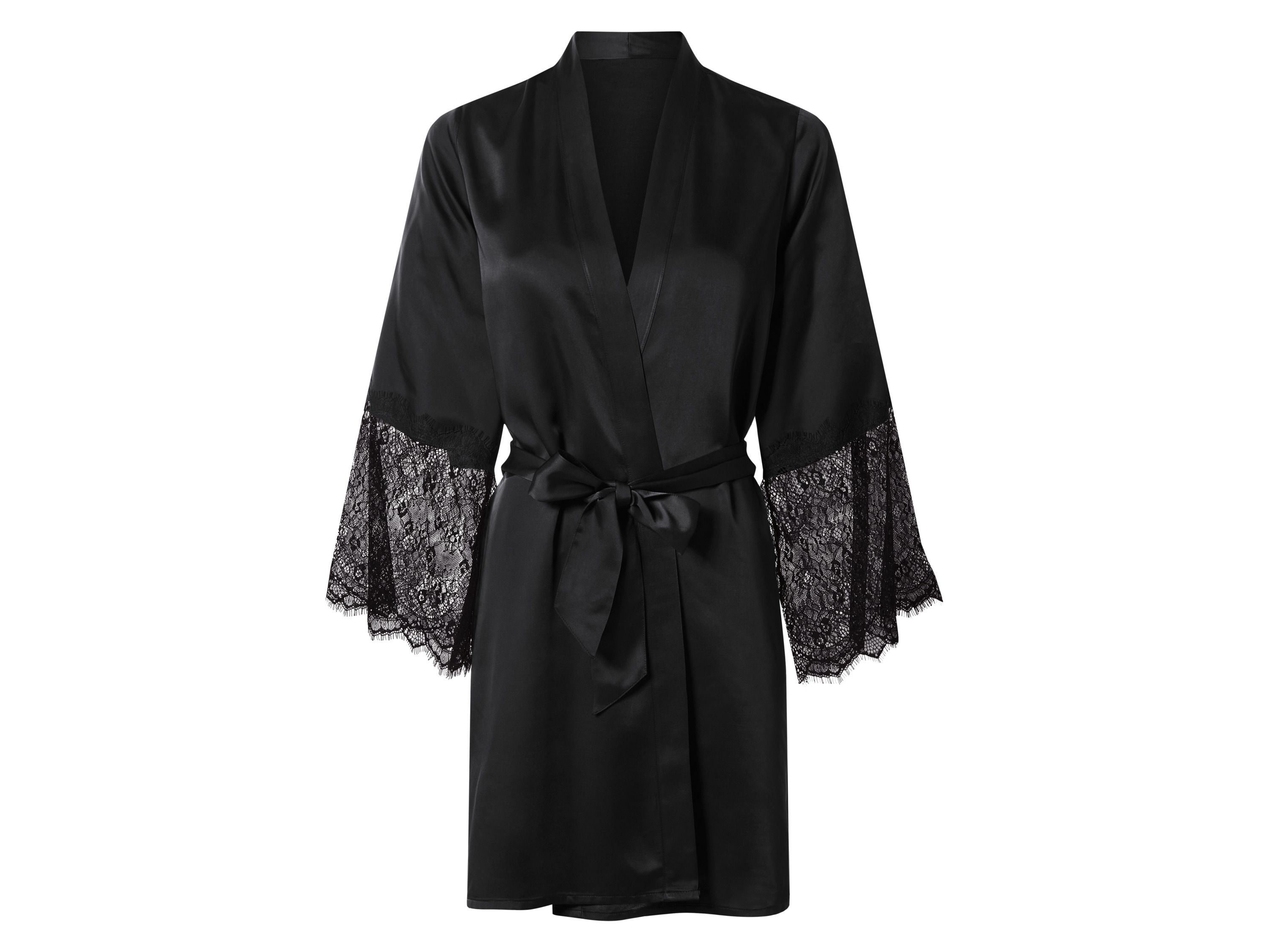 E-shop esmara® Dámske saténové kimono (čierna, S (36/38))
