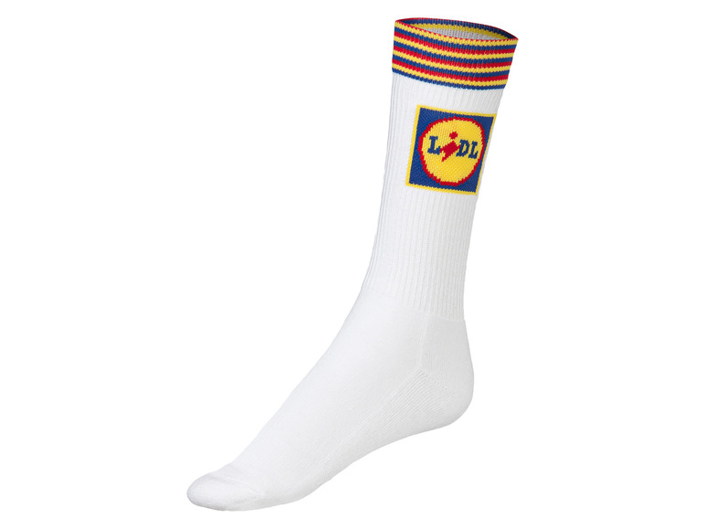 Dámske/Pánske športové ponožky LIDL (35/38, červený/modrý/žltý pruh)