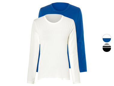 esmara® Dámske tričká s dlhým rukávom, 2 kusy