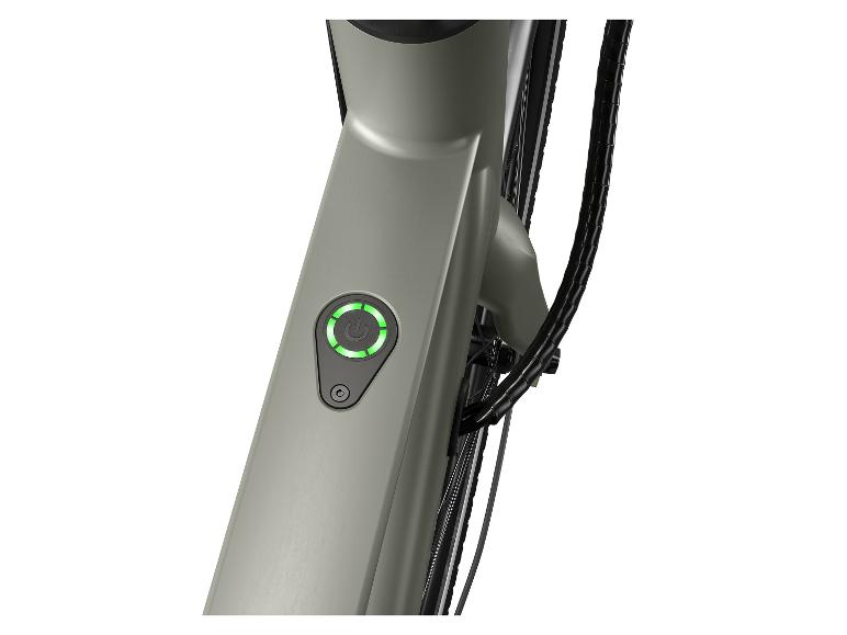 Crivit Mestský elektrobicykel s remeňovým pohonom Gates X.3 (olivovozelená)