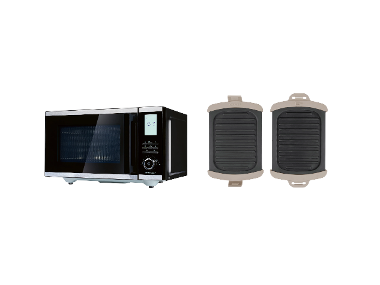 SILVERCREST® KITCHEN TOOLS Mikrovlnná rúra 4 v 1 SMWEDS 900 A1 + Grilovacia platňa do mikrovlnnej rúry, 2 kusy