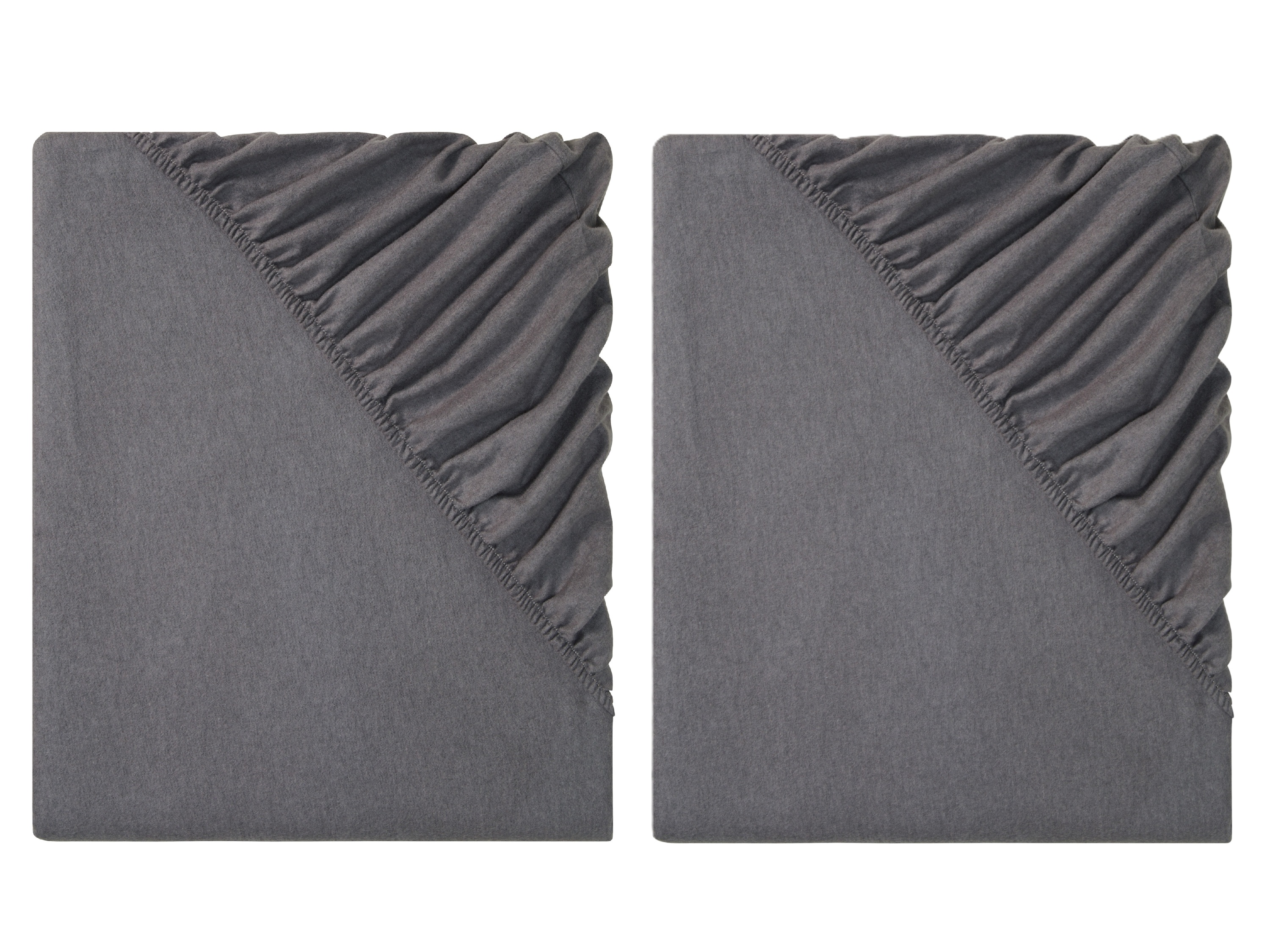 LIVARNO HOME Napínacia plachta, 90 – 100 x 200 cm, tmavosivá, 2 kusy