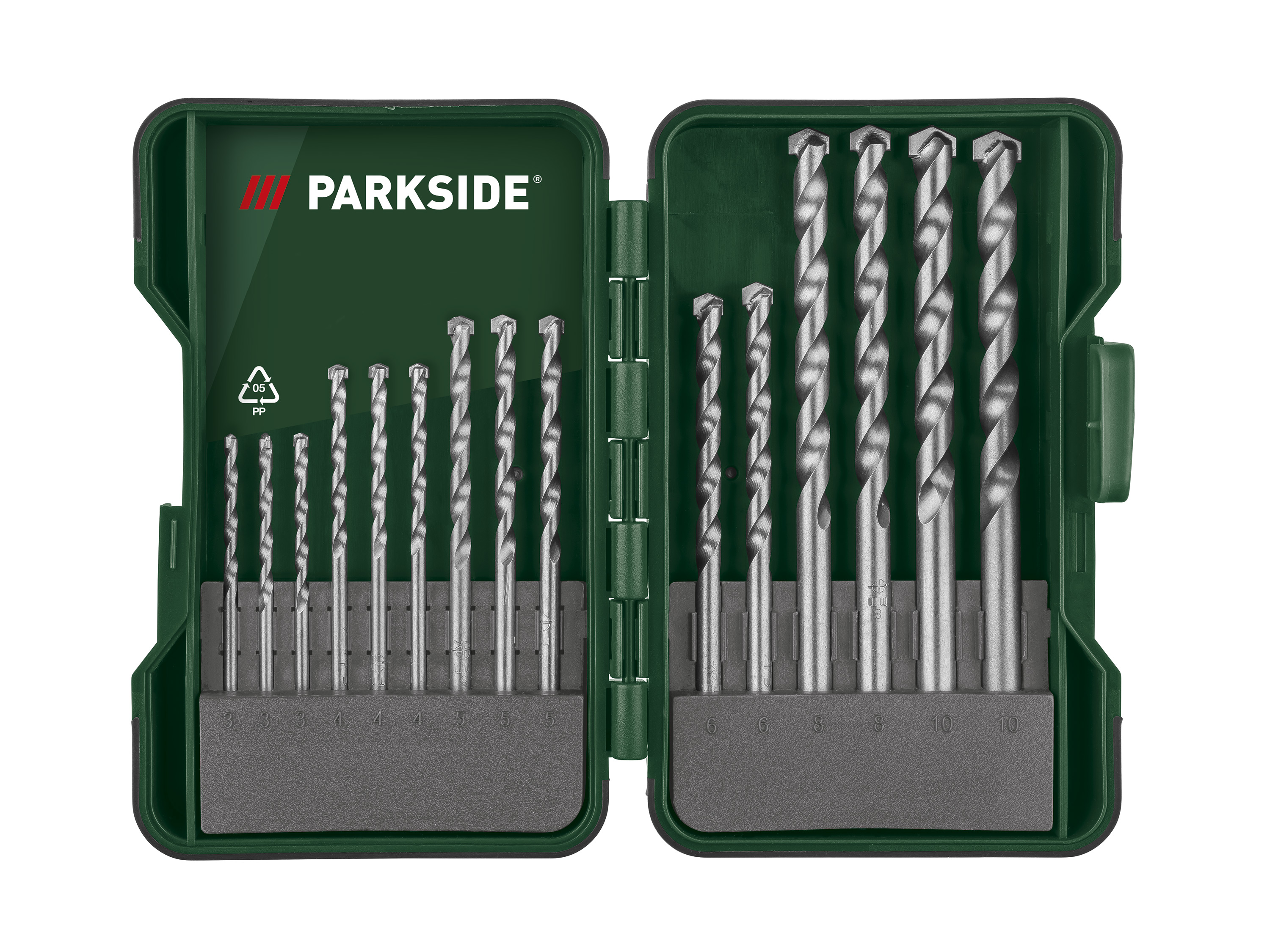 E-shop PARKSIDE® Súprava vrtákov/bitov PBB 4B2 (súprava vrtákov do kameňa, 15-dielna)