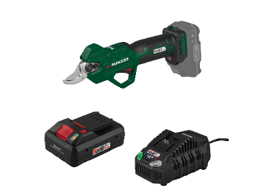 PARKSIDE® Aku nožnice na konáre 20 V PAAS 20-Li B1 + Smart akumulátor 20 V/4 Ah + Rýchlonabíjačka akumulátora 20 V/4,5 A