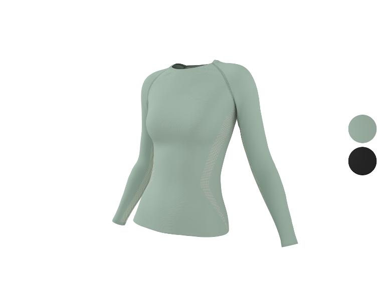 Svetlozelené športové tričko s dlhým rukávom, s perforovanými detailmi a farebnými možnosťami.