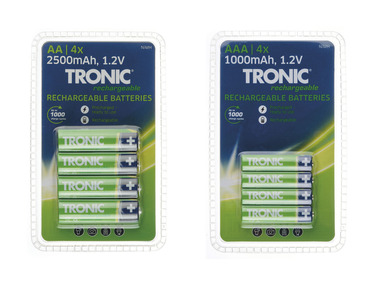 TRONIC® Nabíjateľné batérie, 4 kusy