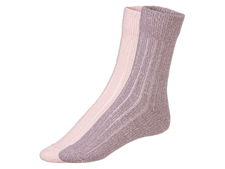 esmara Dámske ponožky, 2 páry (35/38, staroružová/ružová)