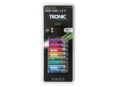 TRONIC® Batérie Ni-MH Ready 2 Use Color, 8 kusov
