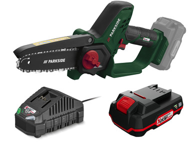 PARKSIDE® Aku reťazová píla PGHSA 20-Li A1 + Akumulátor 20 V/2 Ah PAP 20 B2 + Aku nabíjačka PLG 20 C1 20 V 2,4 A