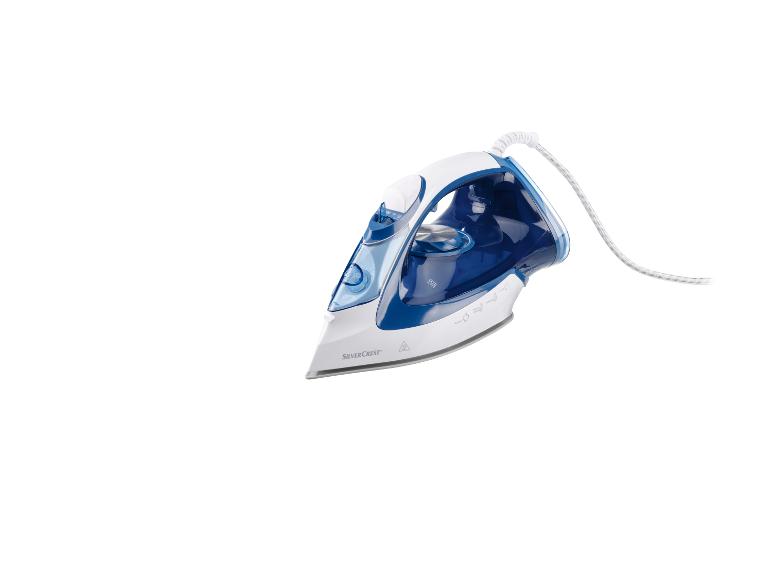 Žehlička SilverCrest, modrá a biela.