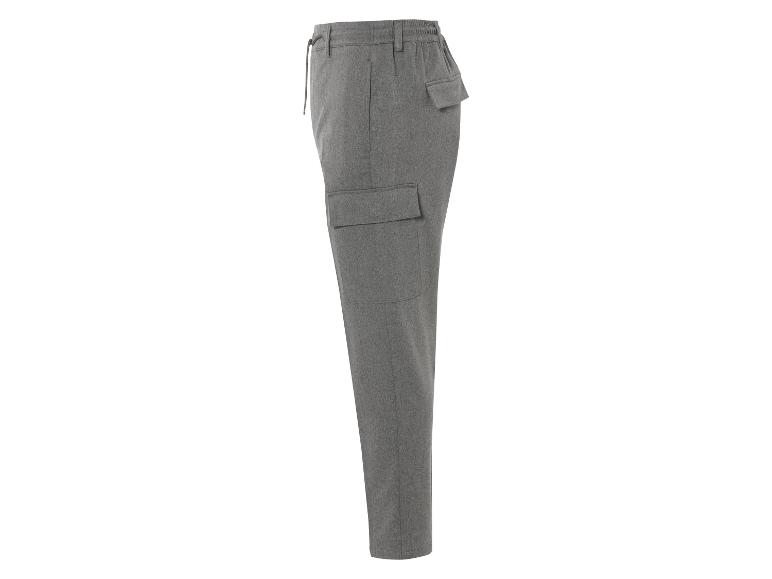 Livergy® Pánske flanelové cargo nohavice (S (44/46), sivá)
