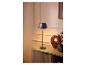 LIVARNO home Stolná LED akumulátorová lampa na drevenej komode.