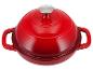 Červený liatinový hrniec Silvercrest s pokrievkou.
