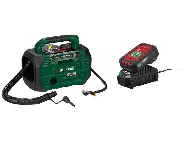PARKSIDE® Aku kompresor a pumpa PKA 20-Li D3 + Akumulátor 20 V/2 Ah PAP 202 A1 + Nabíjačka na akumulátor 20 V/2,4 A PLG 20 C1