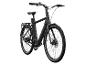 Čierny elektrický bicykel s pneumatikou Schwalbe.