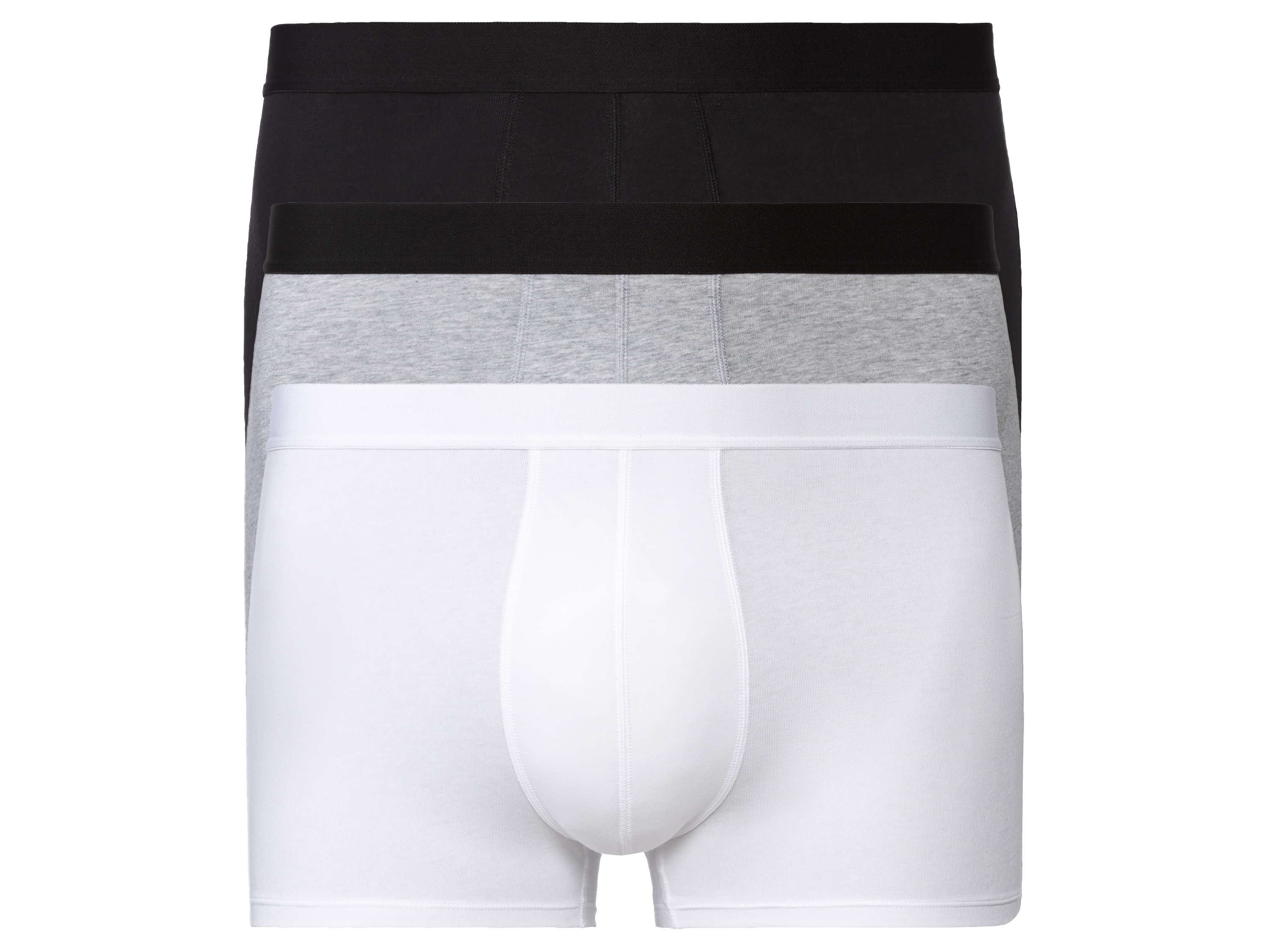 LIVERGY® Pánske boxerky XXL, 3 kusy (8/XXL, čierna/sivá/biela)