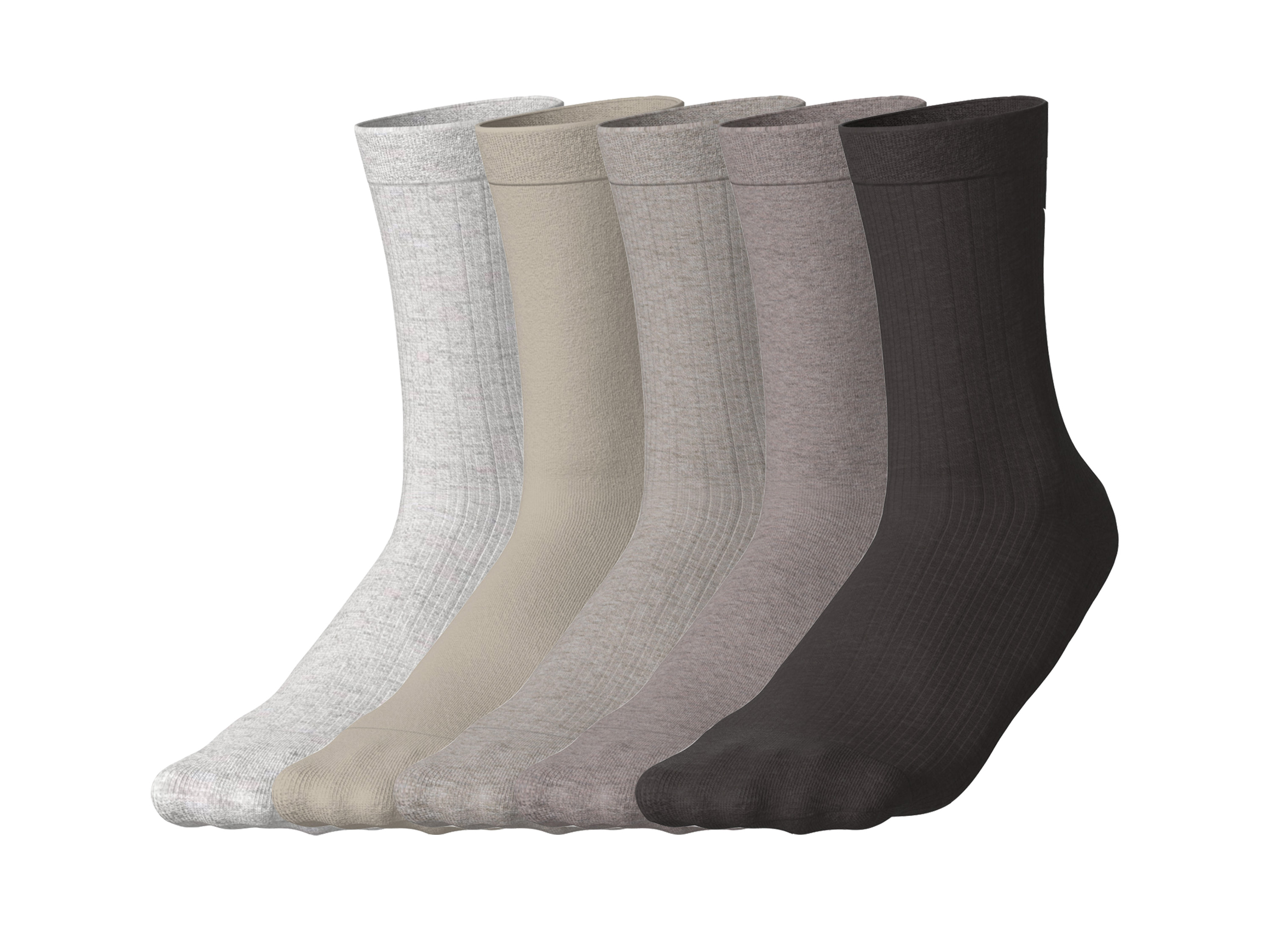 esmara® Dámske ponožky, 5 párov (béžová/hnedá, 35-38)