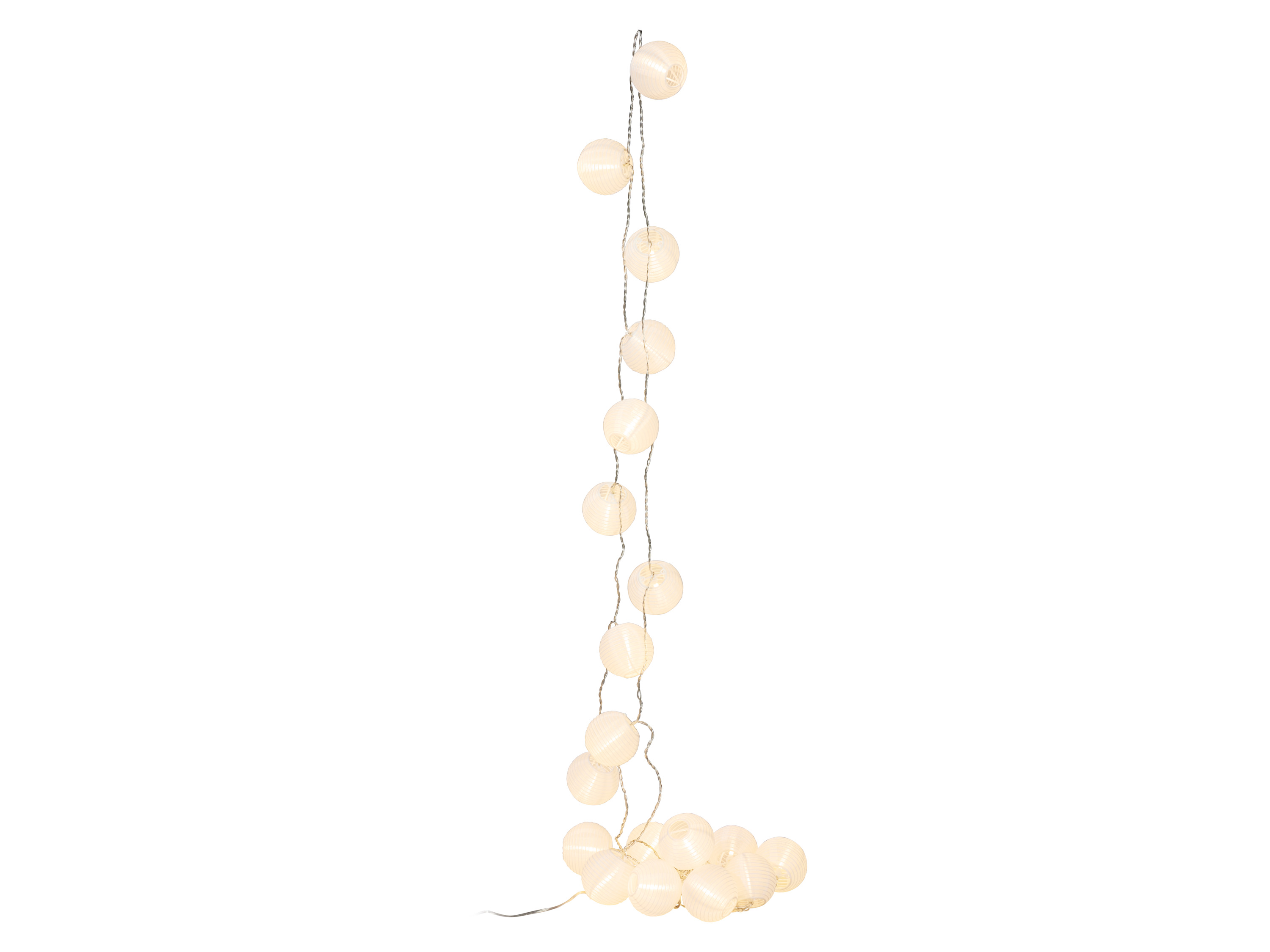 LIVARNO® Svetelná LED reťaz, 20 LED (lampióny, biele)