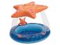Nafukovací detský bazén so slnečníkom v tvare morskej hviezdy, oceánska téma.